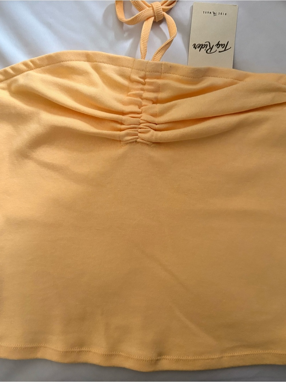 Tie-Back Peach Halter Tank Top